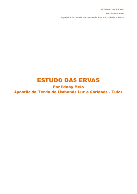 Estudos das ervas 
